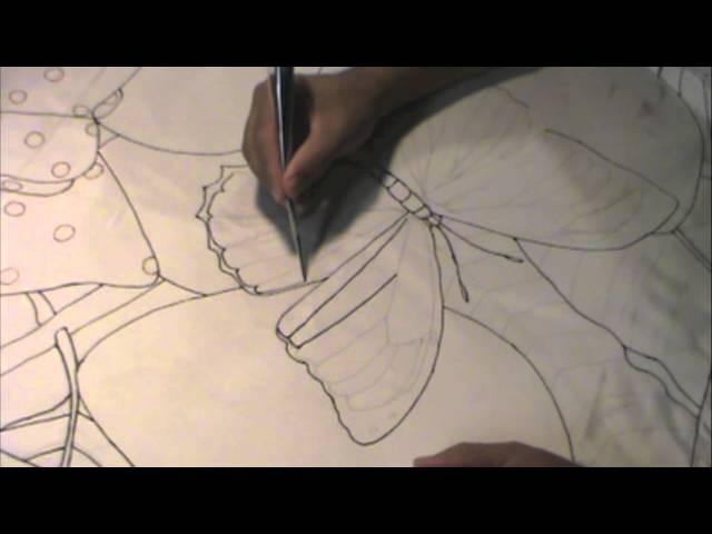 HOW TO PAINT  ON SILK  WITH JEAN-BAPTISTE  - Le Noeud Papillon, PT 1