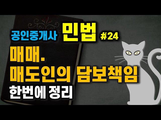 공인중개사 공부 - 민법 #24 -  계약법 중 절대로 숙지해야 하는 매매, 계약금, 매도인의 담보책임 한번에 정리