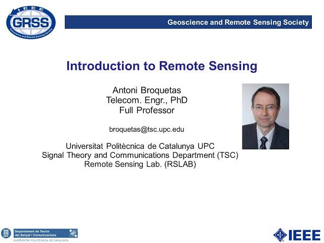 1. Introduction to Remote Sensing