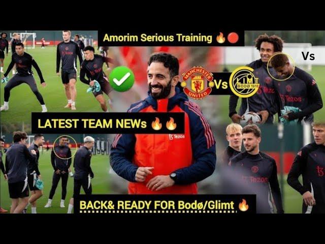 RUBEN AMORIM LEAD TRAINING AHEAD OF EUROPA LEAGUEAMAD DIALO, FERNANDEZ, MAINOO, YORO, URGATE SHAW