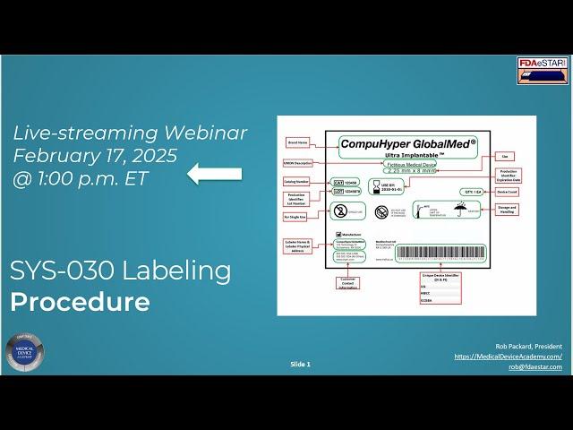 SYS-030 Labeling Procedure