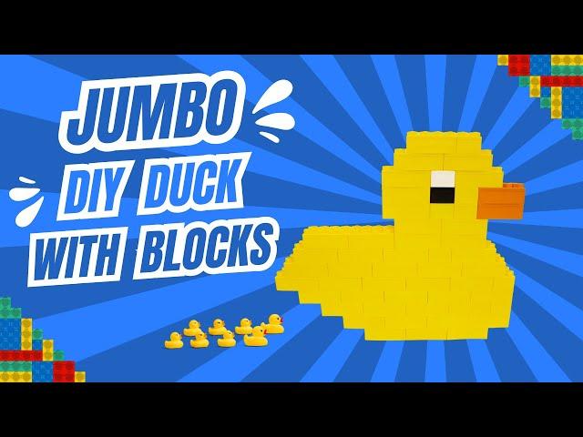  Building a GIANT Duck Out of Biggo Blocks!  | Epic Jumbo Block Build Challenge