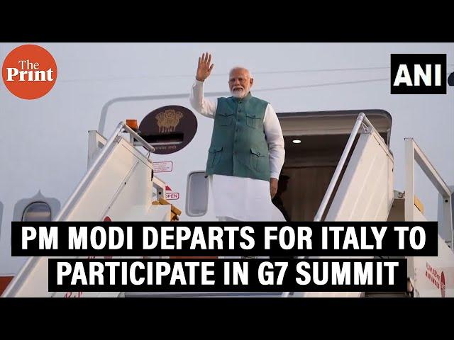 PM Modi departs for Italy to participate in G7 summit at the invitation of Italy PM Giorgia Meloni