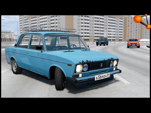 ЗИМА В РОССИИ! Дрифт ЗАКОНЧИЛСЯ АВАРИЕЙ! - BeamNg Drive