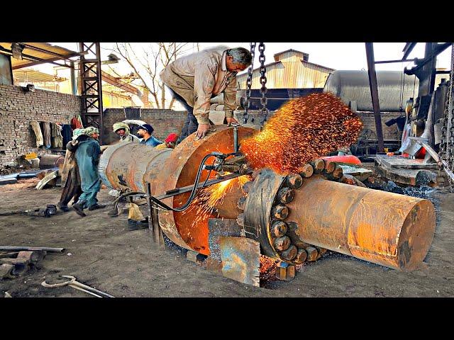 Expert Cut a Crankshafts of Cruise Ship Into pieces and Made a Crankshaft for Ammonia Compressor ||