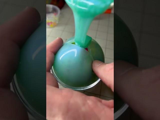 Putting orbeez inside a silicone sphere.  #orbeez #silicone #squishy