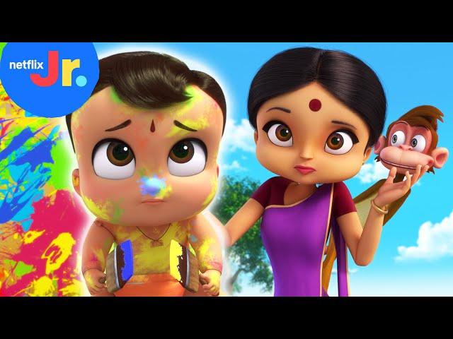 Monkeying Around with Mom’s Paint  Mighty Little Bheem | Netflix Jr