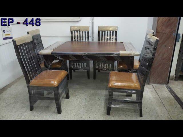 6 seated solid wooden dining table design & idea | EP.448 | sri mari furniture | sri maari furniture