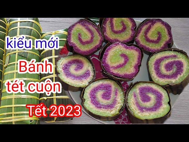 Cách làm mới bánh tét cuộn 3 màu mềm dẻo thơm ngon đẹp mắt đón Tết 2023 cùng @thanhtamFamily