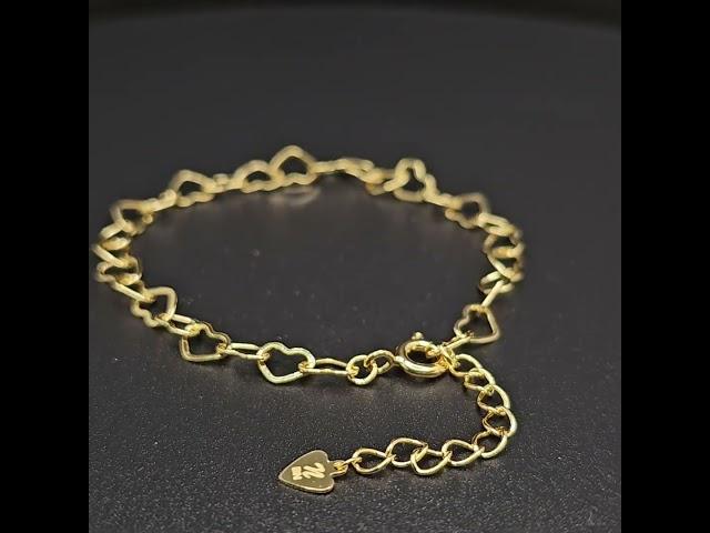 BN Jewellery Design-Women's Bracelet 925 Sterling Silver with Gold Plated (Style#2001 04230)