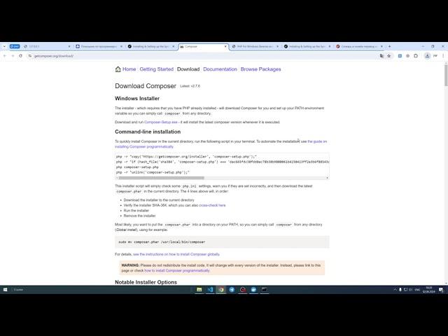 3  Установка composer в windows 10