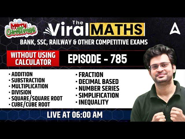 Viral Maths for Bank Exams | Simplification & No. Series Inequality | Arithmetic & DI by Navneet Sir