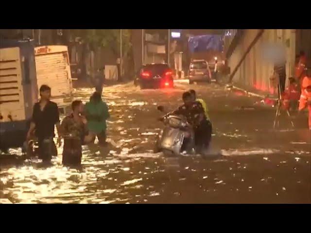 Watch: Heavy rains lash Mumbai, cause traffic jams on water-logged streets