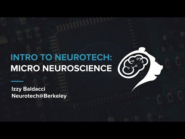 CS 198-96 Intro to Neurotechnology Lecture 3: Micro Neuroscience | Izzy Baldacci | Spring 2020