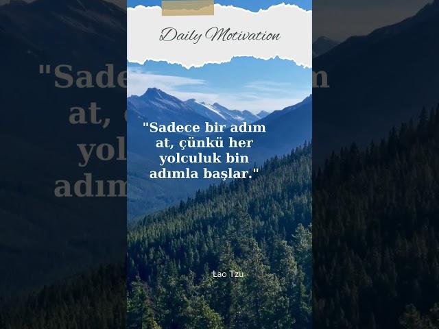günlük motivasyon dozu