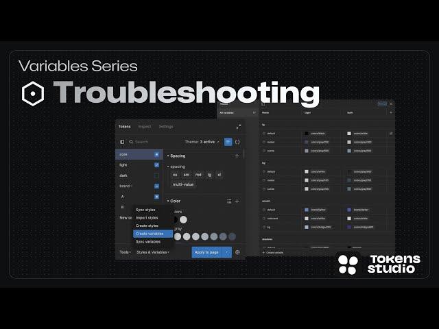 Troubleshoot Figma Variables Created/Synced to Design Tokens Using Tokens Studio | Variables Series