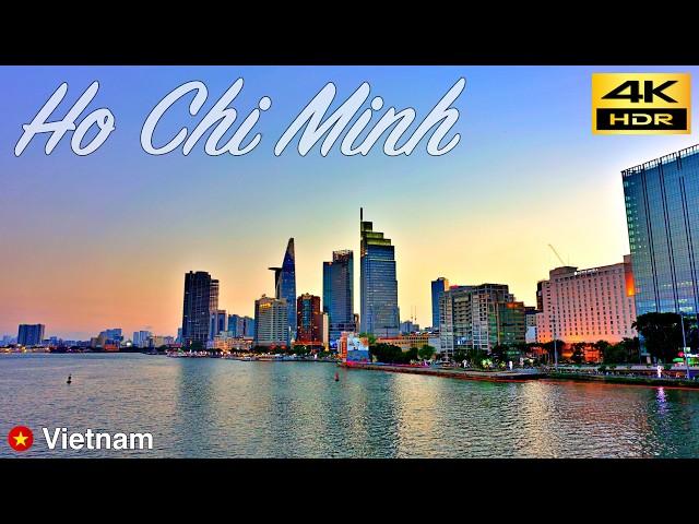 Ho Chi Minh (Saigon) Walking Tour | Evening Walk in District 1, Ho Chi Minh City | Vietnam  4K HDR