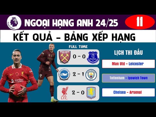 TỔNG HỢP KẾT QUẢ, BẢNG XẾP HẠNG NGOẠI HẠNG ANH VÒNG 11; BUNDESLIGA VÒNG 10