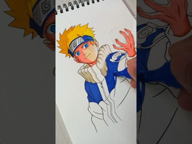 Drawing Naruto Doms Brush pen  #shorts #naruto #youtubeshorts