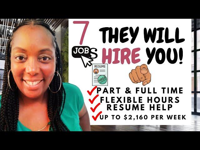 7 Hiring Immediately Work from Home Jobs Paying Up To $2,160 Per Week