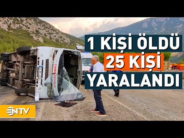 Denizli'de Midibüs Devrildi, Ölü ve Yaralılar Var | NTV