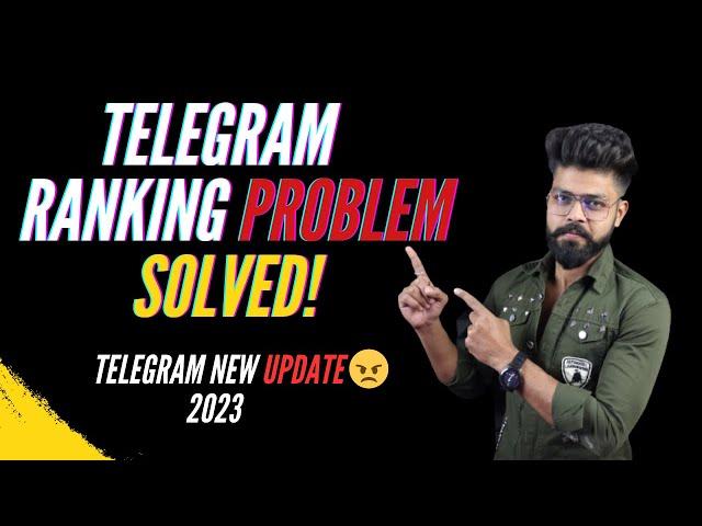 How To Fix Telegram Channel Ranking Problem  | Telegram ranking Channel Update 2023