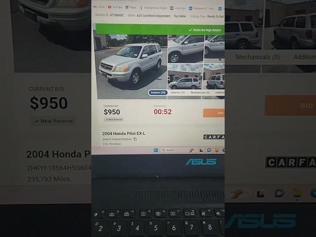 How much cars go for at dealer auctions #shorts