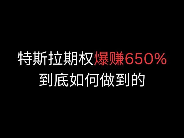 特斯拉期权爆赚650% 到底如何做到的