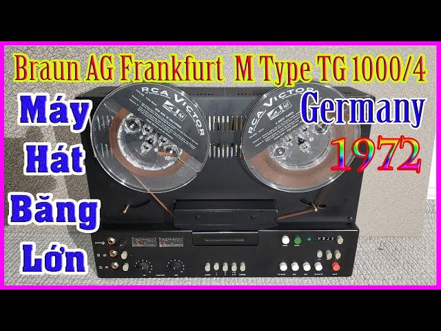 Braun AG Frankfurt  TG 1000/4 Reel to Reel Tape Player Made In West Germany 1972 Máy Hát Cổ