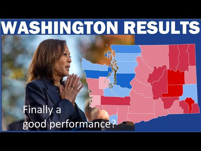 2024 WASHINGTON RESULTS | Kamala Harris pulls her best performance in Washington. How much she gain?