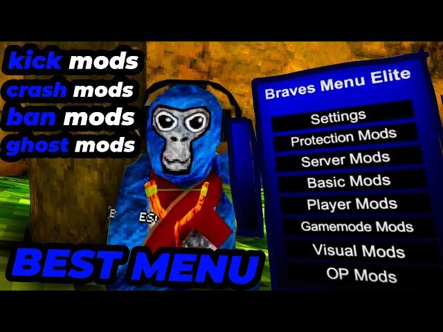 WORKING CRASH MODS | Braves Menu Elite | Best Gorilla Tag Mod Menu