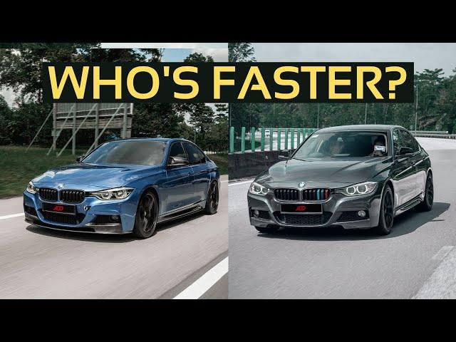 FULLY MODIFIED BMW 320d vs STOCK 328i (CRAZY DRIVE)