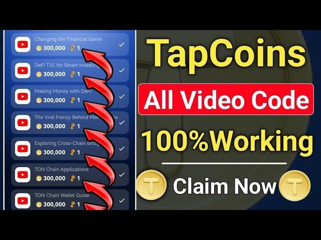 TapCoin Bot All Video Code | Tapcoin lucky code all | tapcoin lucky code today | tapcoin All Code