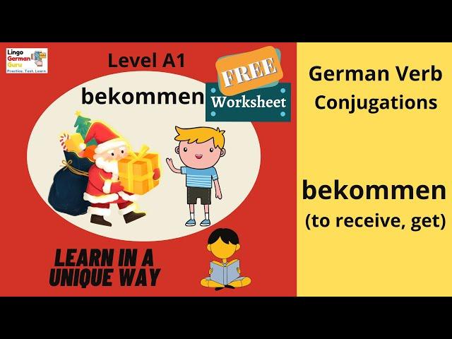 Learn German for Beginners | A1 Level | Verb Conjugation #9 | bekommen  (to receive, get)