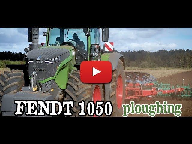 FENDT 1050 Ploughing Jonny 1388 - Kverneland 10 Furrow Plough