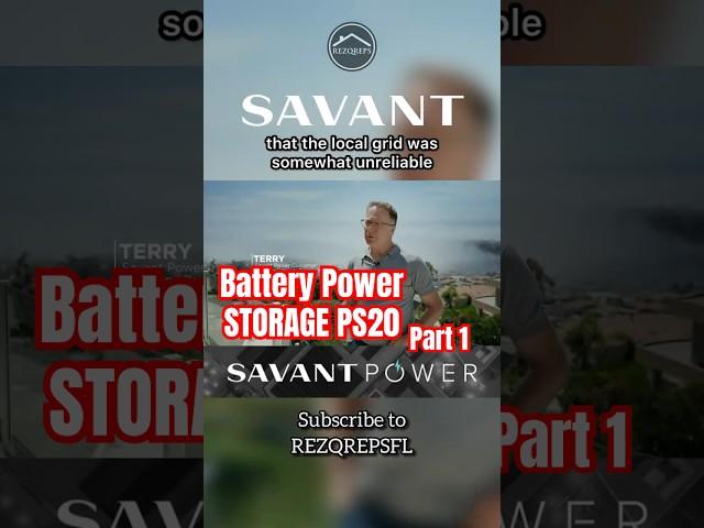 Savant Power Storage PS20 (part 1) #homeautomation #energyefficiency #floridahomes