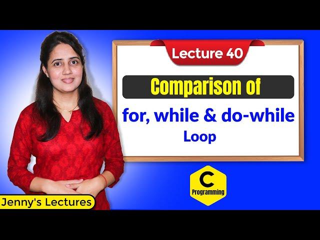 C_40 Difference between for, while and do while loop in C | C Programming Tutorials