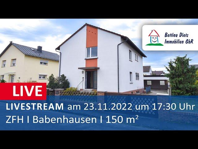 Livestream zum Vermarktungsstart eines Zweifamilienhauses in Babenhausen