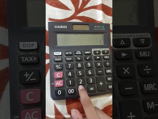 How to set tax in casio mj-120d calculator