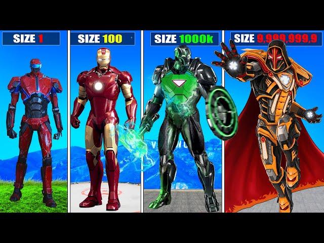 SIZE 1 IRONMAN into SIZE 999,999,999 IRONMAN in GTA 5!