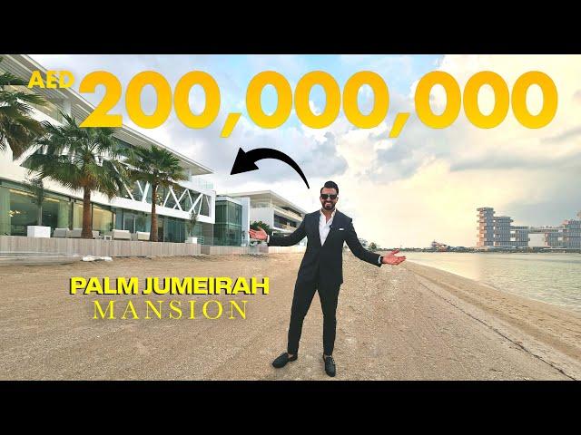 TOURING A 200 MIL BEACH MANSION ON BILLIONAIRES ROW IN PALM JUMEIRAH | Dubai Property Vlog No. 100