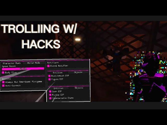 TROLLING A STREAMER WITH HACKS (Roblox DOORS)