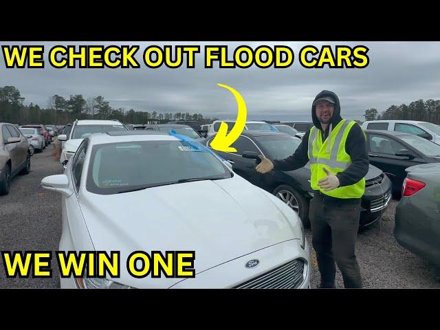 CHECKING OUT FLOOD CARS COPART WALKAROUND WE WIN ONE