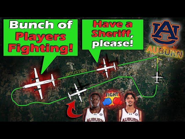 FIST-FIGHT ONBOARD | Auburn Basketball Plane Emergency Returned!