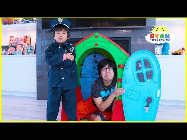 Ryan Pretend Play Police Helps Daddy and Mommy learn Good Habits