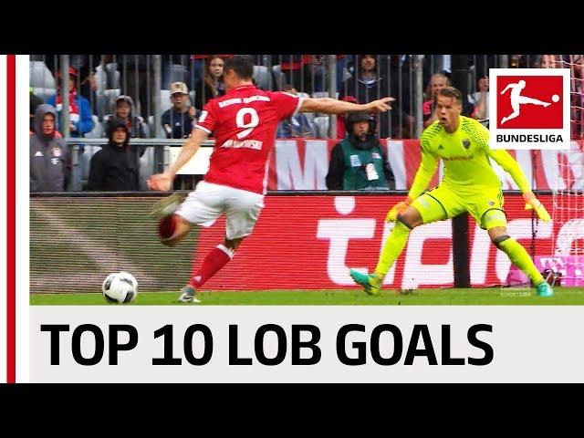 Top 10 Lob Goals 2016/17 Season - A Rollercoaster Ride with Lewandowski, Aubameyang and More