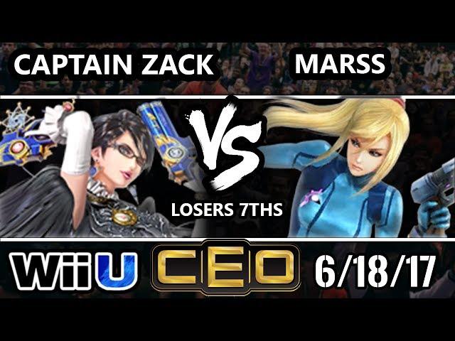 CEO 2017 Smash 4 - P1 | CaptainZack (Bayonetta) vs Marss (ZSS) WiiU Loser’s Sevenths