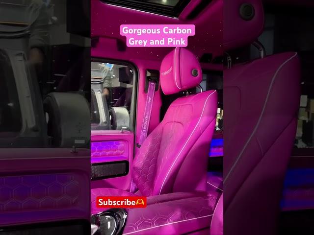 Mercedes G Wagon Mansory Carbon Black & Grey with shocking Pink interior #mercedes #gwagon #luxury