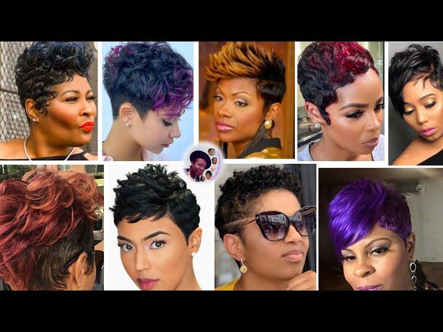 100+Best Short PIXIE HAIRCUT Hairstyles For Black Women2023/2024