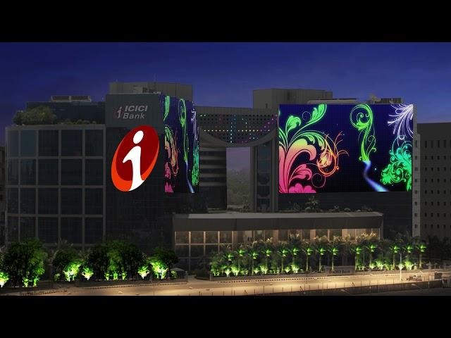 ICICI Bank Facade Lighting Simulation